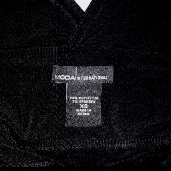 Moda International Black Double V-Neck Dress Size XS - Picture 4 of 7